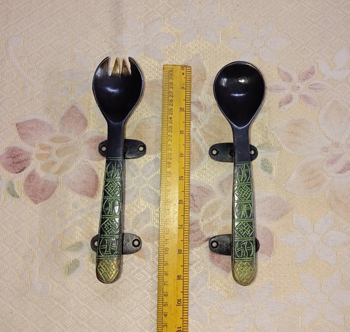 Spoon and Fork Design Door Handle Brass Utensils Restaurant Door Pull Dec CA031 - 第 4/10 張圖片