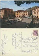 SERINA -BERGAMO - CENTRAL SQUARE ANIMATED CAR POSTCARD