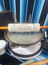VTG Ceramic Rolling Pin Wood Handles &ldquo;Flaky Pie Crust&rdquo; Farm/Cottagecore 18 1/2&rdquo;