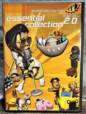 Animation Factory Essential Collection 2.0 EC-2.0 PC CD-ROM Y2K 3D Clipart Case