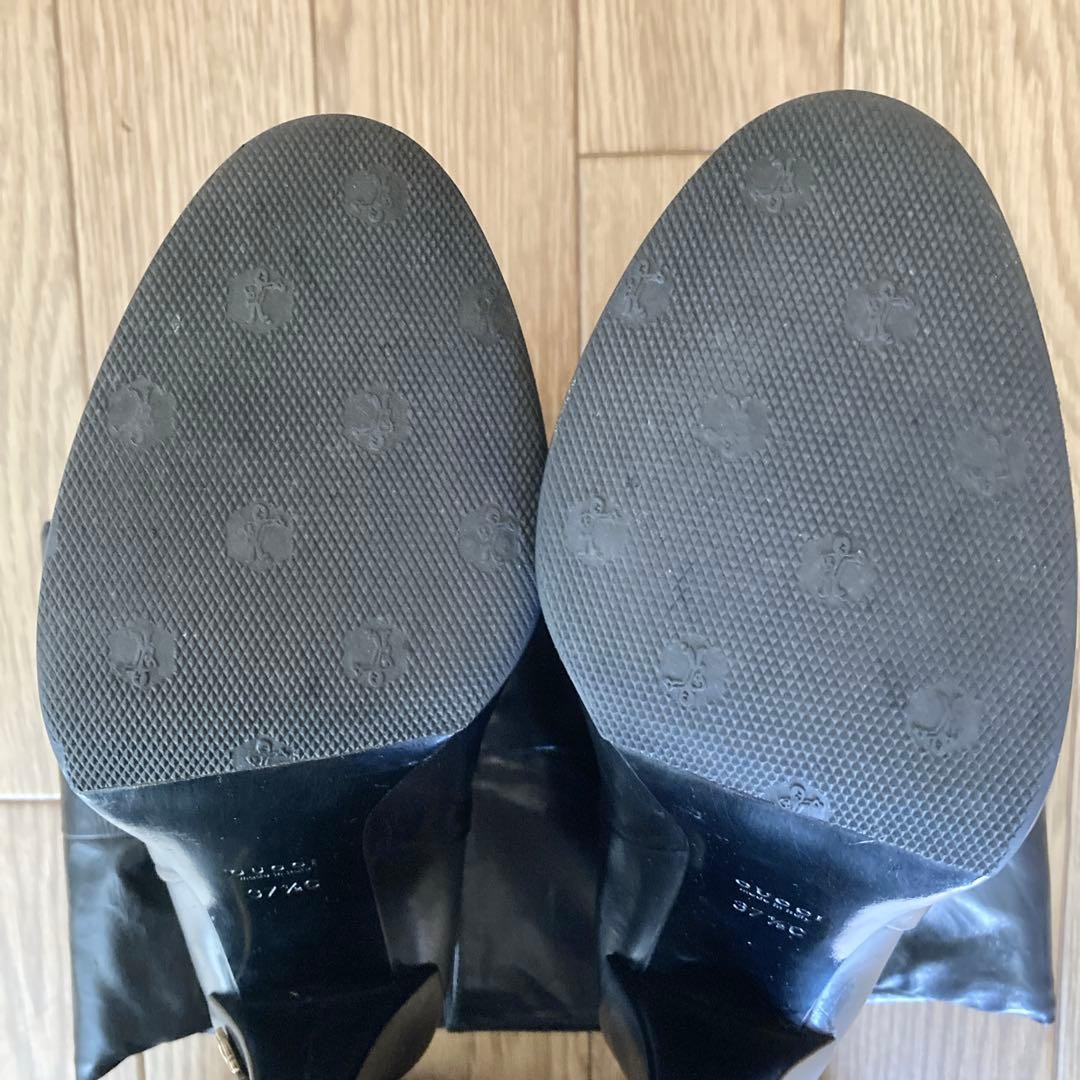 GUCCI Boots Heel Long Leather Black EU37.5/US7.5 113172c thumbnail 5