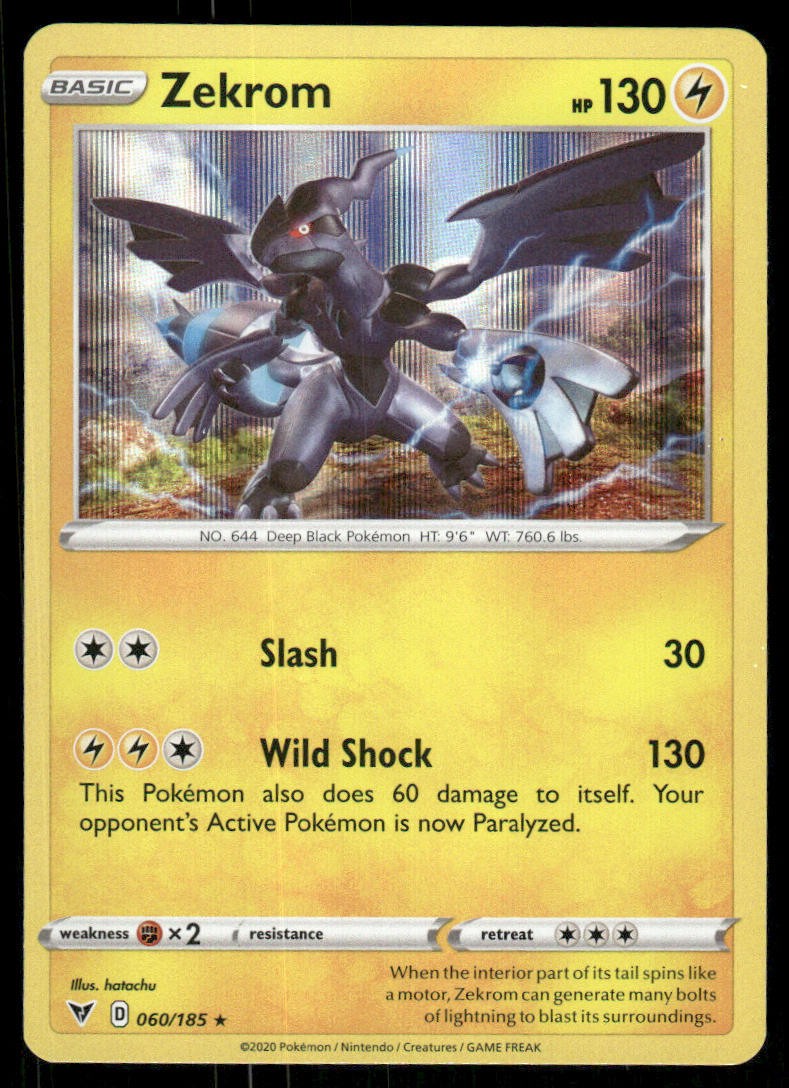 Zekrom 060/185 Holo Rare Vivid Voltage Pokemon NM/M