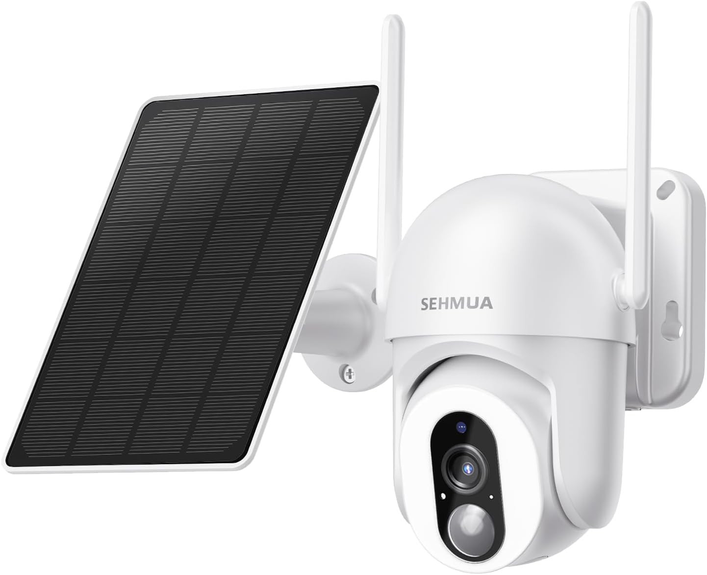SEHMUA Solar Security Cameras Wireless Outdoor with 500LM Spotlight, 2K White