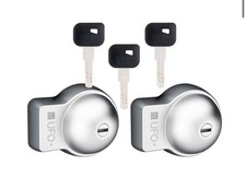 KIT 2 LUCCHETTI DI SICUREZZA CON 3 CHIAVI ANTIFURTO MERONI UFO+ FURGONI