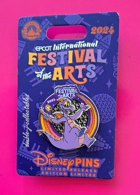 Disney WDW 2024 EPCOT Festival of the Arts Rainbow Figment LR Pin