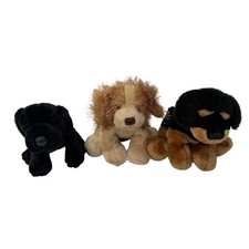 Ganz Plush Dog Lot Webkinz Cocker Spaniel Lil Kinz Black Lab Heritage Dodger 8"