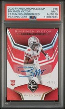 2020 Panini Chronicles DP Signature Red /75 Binjimen Victor PSA 7 AUTO 10