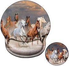 Horse Mouse Pad with Wrist Support Gel Mousepad Wrist Rest Ergonomic Animal N...
