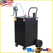 Fuel Caddy, 50 Gallon Portable Gas Caddy on 4 Wheels with Manual Transfer Pump