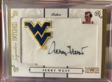 2009-10 Playoff National Treasures Signature Patches Jerry West #15 1/26 WVU HOF