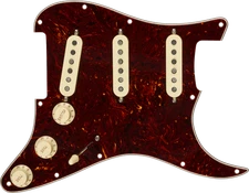 Fender Pre-Wired Strat Pickguard, Custom Shop Fat 50's SSS, Tortoise 11 Hole PG