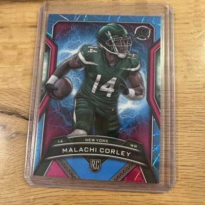 2024 topps resurgence sky blue & pink shock malachi corley #171 RC Jets Browns
