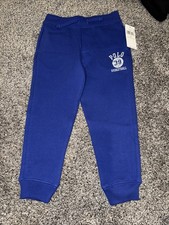 POLO RALPH Lauren Polo Basketball Boys Jogger Pants Sz 5 Royal Blue Brand New