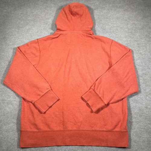 American Eagle Pullover Felpa con Cappuccio Uomo Taglia XL Arancione Grafica Spellout Relaxed - Foto 7 di 9