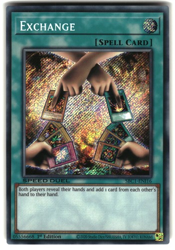 Exchange SBC1-ENI16 Secret Rare Speed Duel: Streets of Battle City Yu-Gi-Oh!