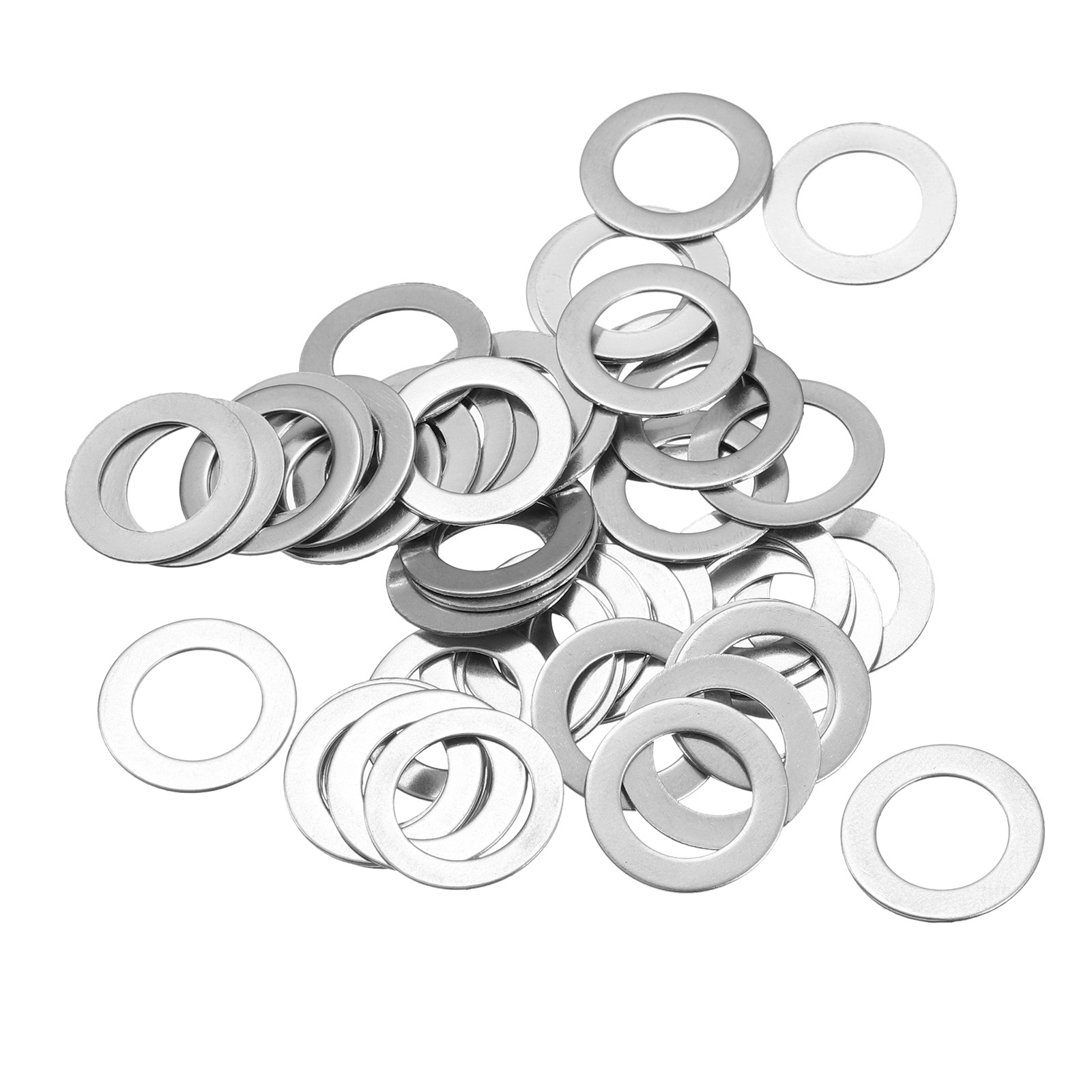 50pcs M10 304 Stainless Steel Flat Washers 10x16x0.5mm Ultra Thin Flat Spacers