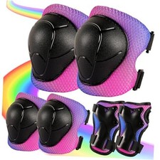 Knee Pads for Kids 3-14 Years Toddler Knee and Elbow Pads Small Purplepinkblue