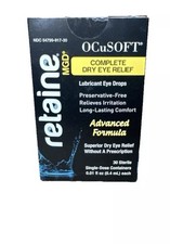 OCuSOFT Retaine MGD Complete Dry Eye Relief Lubricant Eye Drops 30 Count Box