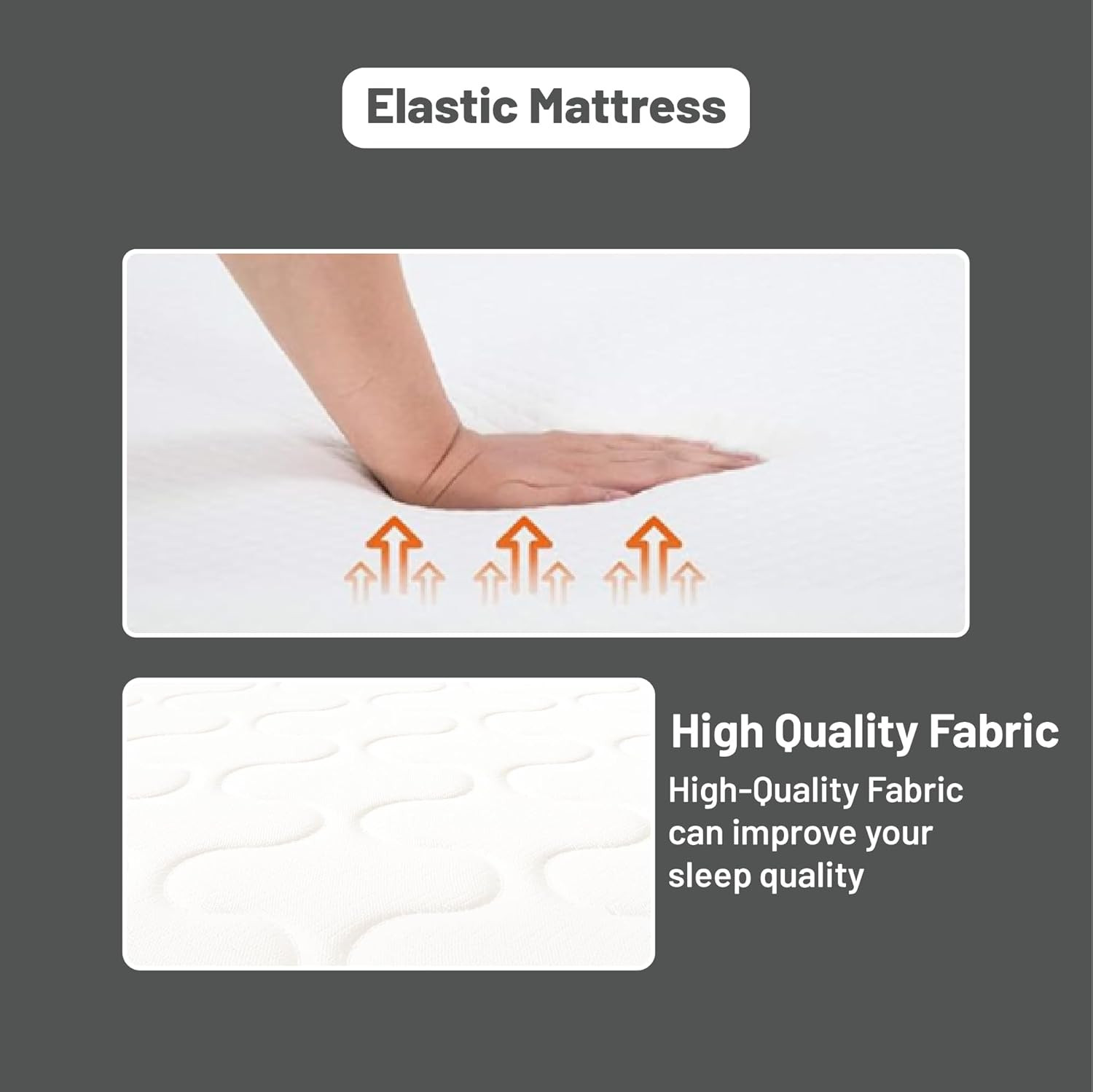 7-Inch Medium Firm High Density Foam Mattress for Cooler Sleep, 75" X 30