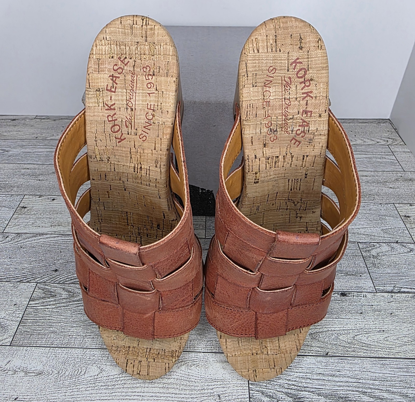 Kork-Ease Devan Platform Sandals Orange Leather B… - image 6