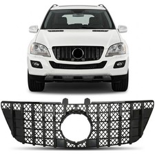 Kühlergrill Panamericana schwarz glänzend für Mercedes ML W164 Bj. 09–11 Kühlergrill Panamericana schwarz glänzend für Mercedes ML W164 Bj. 09–11