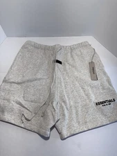 Light Oatmeal Fear of God Essentials Sweat Shorts Size Large NWT Fast Ship