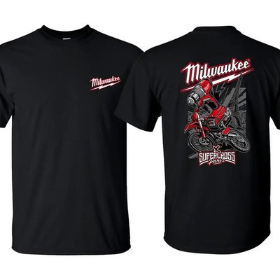 Milwaukee Supercross Official T-Shirt   Top Menwear Premium Cotton Tee For Men