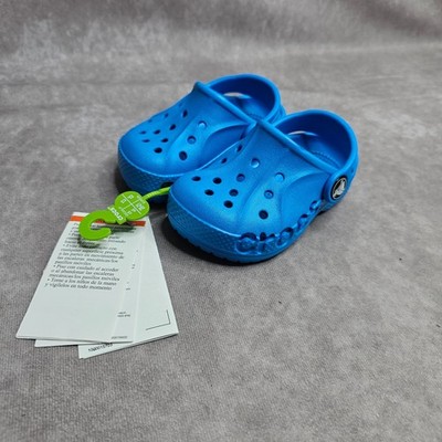 Crocs Kinder Baya Clog Digital Aqua UK 5 Unisex leichte Slipper Komfortschuhe