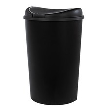 Kitchen Trash Can 12.8 Gallon Plastic Touch Top Garbage Bin Push Button Lid