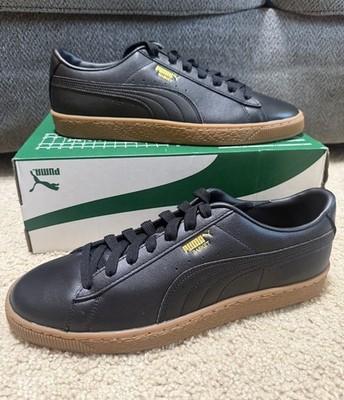 New Puma Basket Classic 21 Black Gum Shoes Sneakers 374923 30 Men's New Sz 11.5