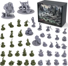 Fantasy Goblins Set 46 Unpainted 28mm Figures For DND Miniatures For Dungeons