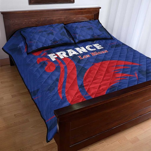 France 2024 Rugby Quilt Bed Set Bravo Les Bleus LT01 - 第 5/6 張圖片