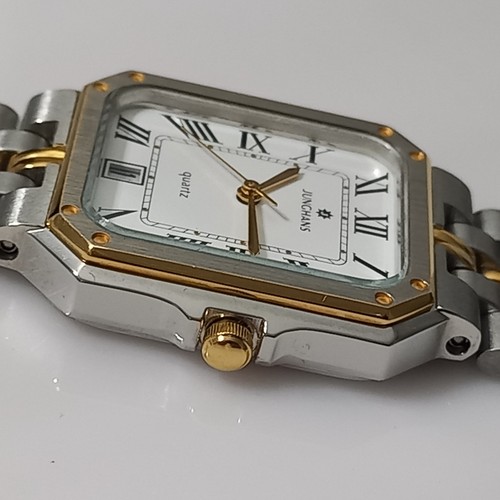 ELEGANTER NOS 90ER JUNGHANS RECHTECKIGER QUARZ REF: 41/4137 + BOX / GARANTIE - Bild 13 von 23