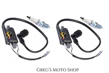 2x Ignition Coil & Spark Plug FOR KAWASAKI Mule 3010 KAF620E 4x4 (2001-2008)