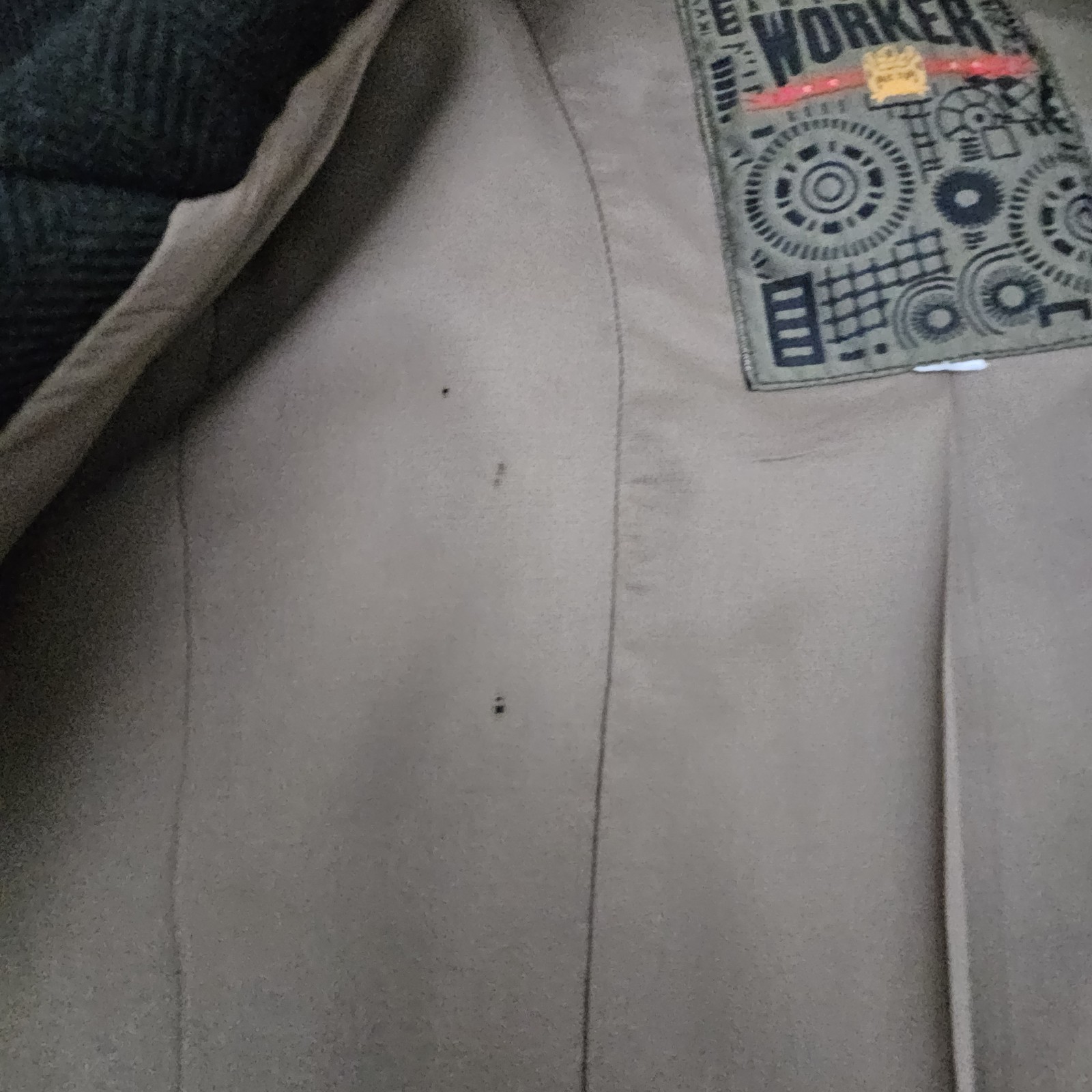 Vintage American Worker Patchwork Wool Blazer Art… - image 11