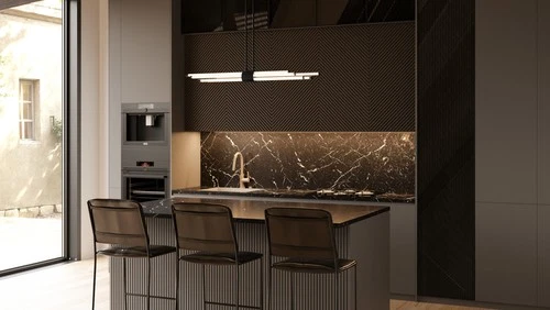 Quoizel PCTAL146 Talbott 46"W LED Linear Chandelier - Black - Picture 3 of 12