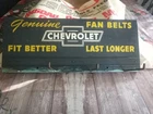 vintage original Chevrolet  belt rack sign tin Chevy old garage service station