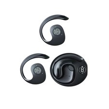 1 Pair Black Stereo Bass Headphones Bluetooth 5.3 Ear Hook Headset Earphones