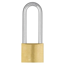 GRAINGER APPROVED 48JR07 Keyed Padlock,1 1/2 in,Rectangle,Yellow 48JR07