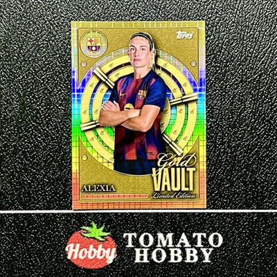 TOPPS FAN SET TIN 2025-26 ALEXIA LASER REFRACTOR GOLD VAULT LIMITED BARCELONA