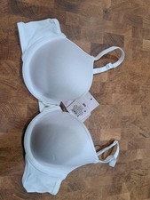 Auden 36A Women T-shirt Bra White Demi Coverage Lightly Lined Underwire NWT