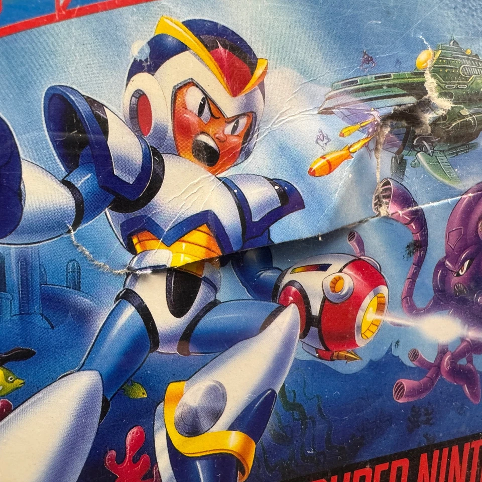Mega Man X (SNES, 1994) CIB Box Manual Cart *READ DESCRIPTION* Cosmetic Damage - Image 2 of 3