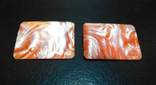 Vintage MUSI Pink Rectangular Shoe Covers 2.25" x 1.5" See Photos