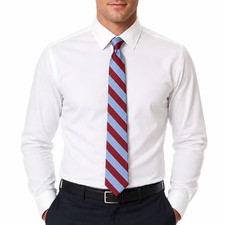 Brooks Brothers 346 Mens Silk Rep Stripe Tie Burgundy Light Blue Made in USA