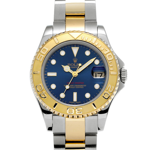 ROLEX Yachtmaster 168623 Blue Case Size 34 x 34 mm Unisex Used Watch #51219