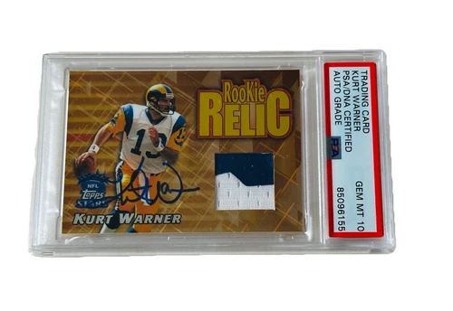 1999 KURT WARNER GOLD RC PSA DNA 10 Auto 🔥 Rookie Relic Patch RPA 🔥 Gem Mint