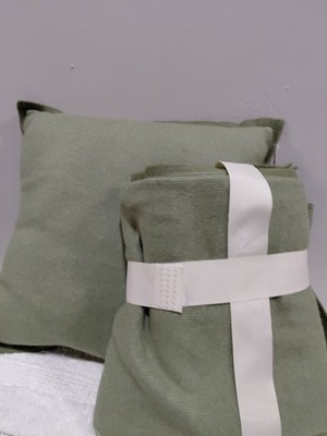 Threshold Set Of 2 Pillow Decor And Cashmere Like Throw Blanket 50x 70in Green 