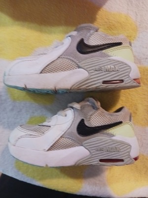 Size 7c Nike Air Max Excee (TD) White/Black-Pure Platinum 