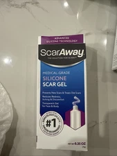 ScarAway  Medical-Grade Silicone Scar Gel 0.35 oz exp 02/27+ (F1)