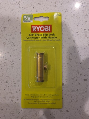 #ad #ad Ryobi PMC120 Mister System 3 8” Brass Slip Lock Fitting w Mist Nozzle $4.55
